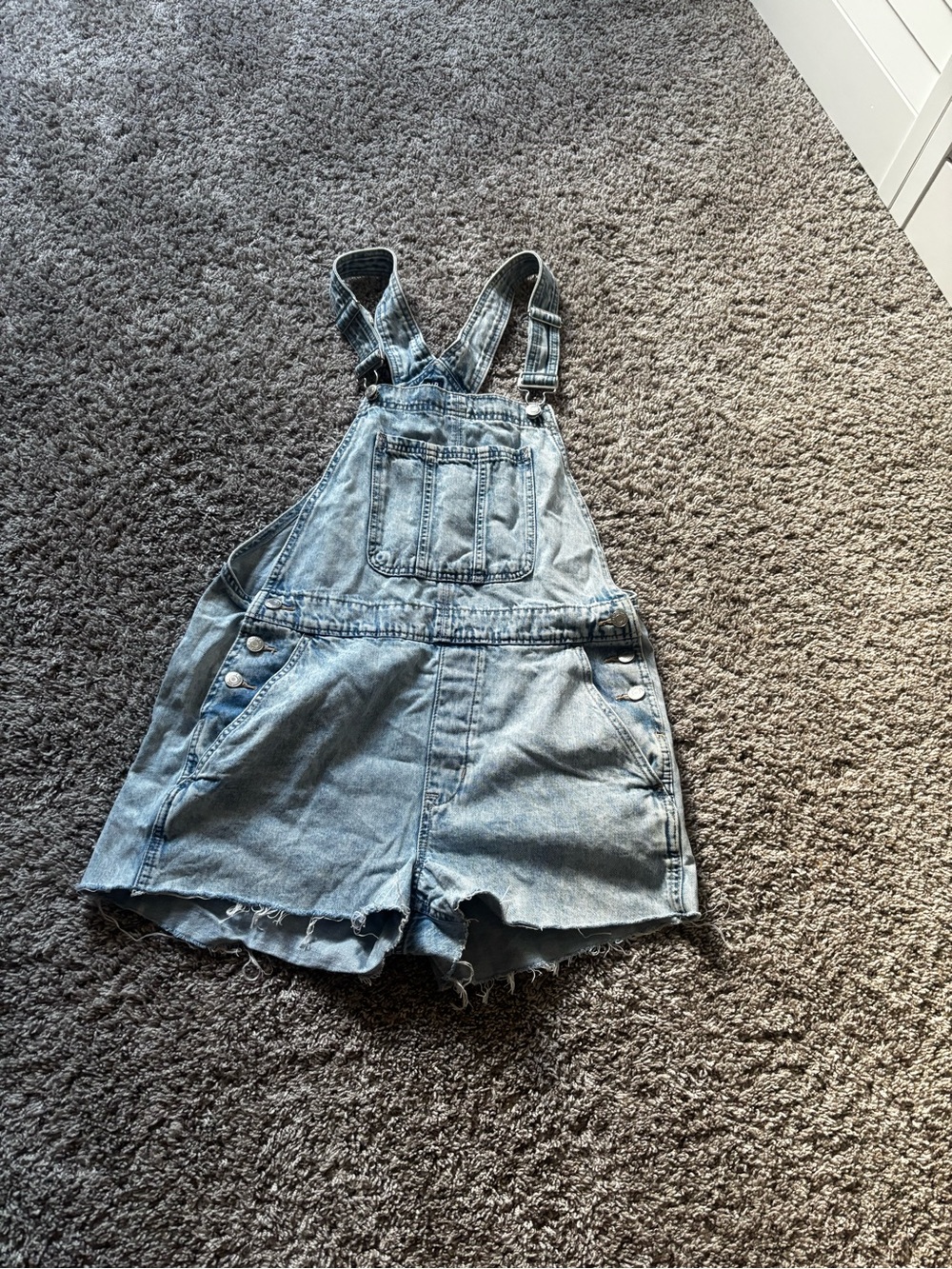 GAP Light Blue Denim Short Overalls